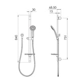 CORTO Single Spray Slide Shower